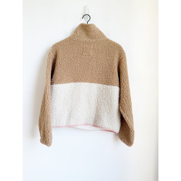 NWOT Billabong Horizon Colorblock High Pile Fleece Quarter Zip Pullover Medium - Picture 4 of 5